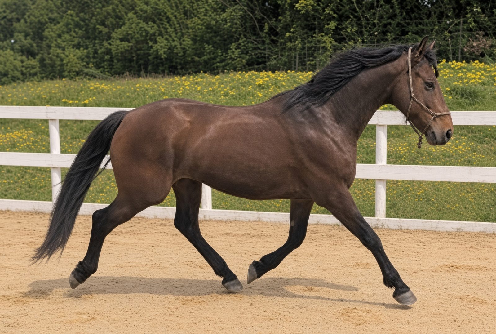 Pinnacle Trend Setter trotting in the arena